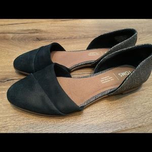 Women’s Tom’s Shoes - Jutti D’Orsay Flats (Black/gold)